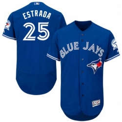 Mens Majestic Toronto Blue Jays 25 Marco Estrada Blue Alternate Flex Base Authentic Collection MLB Jersey