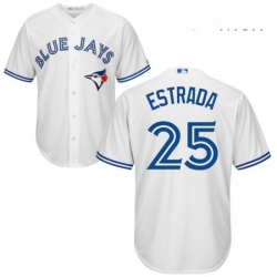 Mens Majestic Toronto Blue Jays 25 Marco Estrada Replica White Home MLB Jersey