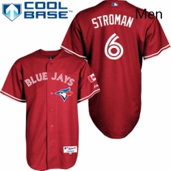 Mens Majestic Toronto Blue Jays 6 Marcus Stroman Replica Red Canada Day MLB Jersey