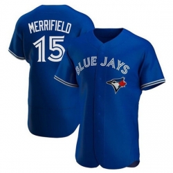 Men's Toronto Blue Jays #15 Whit Merrifield Royal Flex Base Stitched Baseball Jersey
