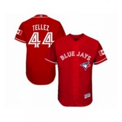 Mens Toronto Blue Jays 44 Rowdy Tellez Scarlet Alternate Flex Base Authentic Collection MLB Jersey