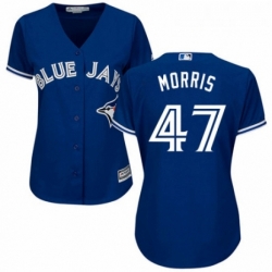 Womens Majestic Toronto Blue Jays 47 Jack Morris Authentic Blue Alternate MLB Jersey 