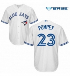 Youth Majestic Toronto Blue Jays 23 Dalton Pompey Replica White Home MLB Jersey