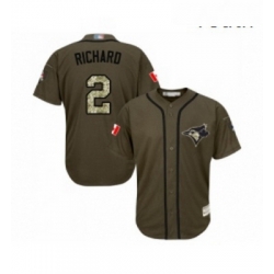 Youth Toronto Blue Jays 2 Clayton Richard Authentic Green Salute to Service Baseball Jersey 