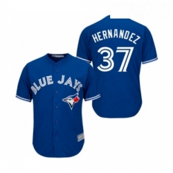 Youth Toronto Blue Jays 37 Teoscar Hernandez Replica Blue Alternate Baseball Jersey 