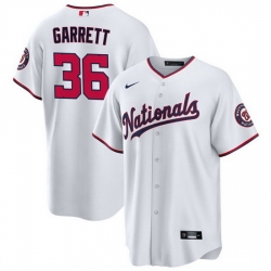 Men Washington Nationals 36 Stone Garrett White Cool Base Stitched Baseball Jersey