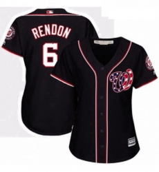 Womens Majestic Washington Nationals 6 Anthony Rendon Replica Navy Blue Alternate 2 Cool Base MLB Jersey