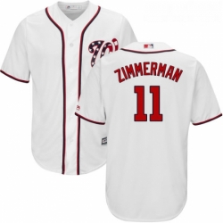 Youth Majestic Washington Nationals 11 Ryan Zimmerman Authentic White Home Cool Base MLB Jersey