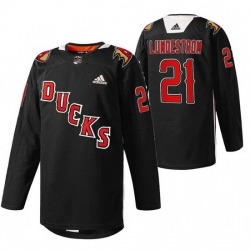 Men Anaheim Ducks 21 Isac Lundestrom 2022 Black Angels Night Stitched jersey