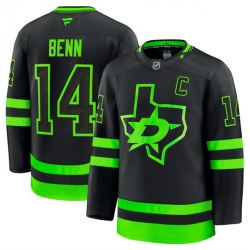 Men Dallas Stars 14 Jamie Benn Black 2024 25 Alternate Stitched Hockey Jersey