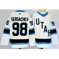 Men Utah Hockey Club 98 Mikhail Sergachev White 2024 25 Stitched Jersey