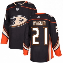 Mens Adidas Anaheim Ducks 21 Chris Wagner Authentic Black Home NHL Jersey 