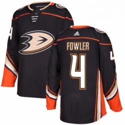 Mens Adidas Anaheim Ducks 4 Cam Fowler Authentic Black Home NHL Jersey 