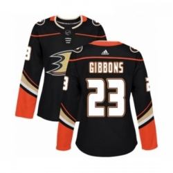 Womens Adidas Anaheim Ducks 23 Brian Gibbons Premier Black Home NHL Jersey 