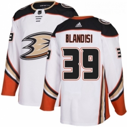 Youth Adidas Anaheim Ducks 39 Joseph Blandisi Authentic White Away NHL Jersey 