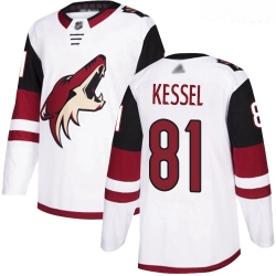 Coyotes #81 Phil Kessel White Road Authentic Stitched Hockey Jersey