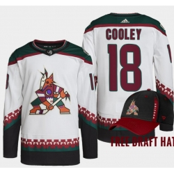 Men Arizona Coyotes Logan Cooley #18 Stitched NHL White Jersey