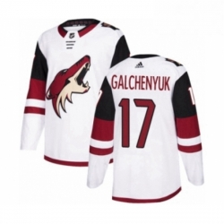 Youth Adidas Arizona Coyotes 17 Alex Galchenyuk Authentic White Away NHL Jersey 