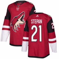 Youth Adidas Arizona Coyotes 21 Derek Stepan Premier Burgundy Red Home NHL Jersey 