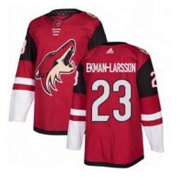 Youth Adidas Arizona Coyotes 23 Oliver Ekman Larsson Premier Burgundy Red Home NHL Jersey 