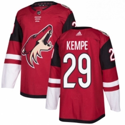 Youth Adidas Arizona Coyotes 29 Mario Kempe Authentic Burgundy Red Home NHL Jersey 