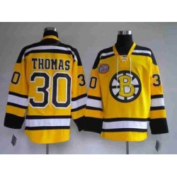 Boston Bruins #30 THOMAS 2010 Winter Classic Premier Jersey yellow