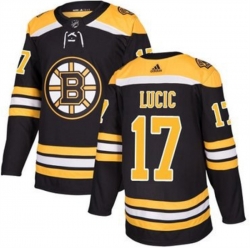 Men Boston Bruins 17 Milan Lucic Black Stitched Jersey