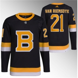 Men Boston Bruins 21 James Van Riemsdyk Black Home Breakaway Stitched Jersey