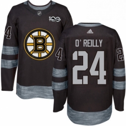 Mens Adidas Boston Bruins 24 Terry OReilly Premier Black 1917 2017 100th Anniversary NHL Jersey 