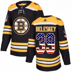 Mens Adidas Boston Bruins 39 Matt Beleskey Authentic Black USA Flag Fashion NHL Jersey 