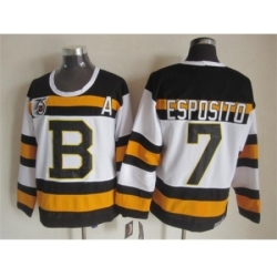 NHL Boston Bruins #7 Phil Esposito white jerseys[m&n 75th]