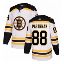 Womens Adidas Boston Bruins 88 David Pastrnak Authentic White Away NHL Jersey 