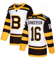 Youth Adidas Boston Bruins 16 Derek Sanderson Authentic White 2019 Winter Classic NHL Jersey 