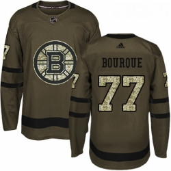 Youth Adidas Boston Bruins 77 Ray Bourque Authentic Green Salute to Service NHL Jersey 