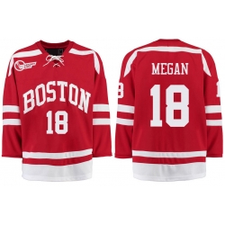 Boston University Terriers BU 18 Wade Megan Red Stitched Hockey Jersey
