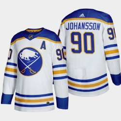 Buffalo Sabres 90 Marcus Johansson Men Adidas 2020 21 Away Authentic Player Stitched NHL Jersey White