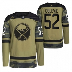 Men Buffalo Sabres 52 Andrew Oglevie 2022 Camo Military Appreciation Night Stitched jersey