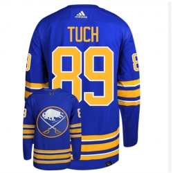 Men Buffalo Sabres 89 Alex Tuch Blue Stitched Jersey