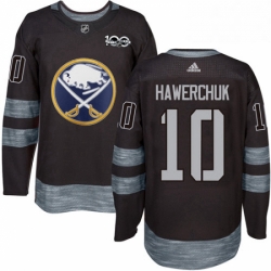 Mens Adidas Buffalo Sabres 10 Dale Hawerchuk Premier Black 1917 2017 100th Anniversary NHL Jersey 