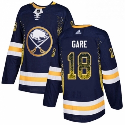 Mens Adidas Buffalo Sabres 18 Danny Gare Authentic Navy Blue Drift Fashion NHL Jersey 