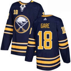 Mens Adidas Buffalo Sabres 18 Danny Gare Premier Navy Blue Home NHL Jersey 