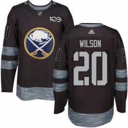 Mens Adidas Buffalo Sabres 20 Scott Wilson Authentic Black 1917 2017 100th Anniversary NHL Jersey 