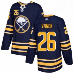 Mens Adidas Buffalo Sabres 26 Thomas Vanek Premier Navy Blue Home NHL Jersey 