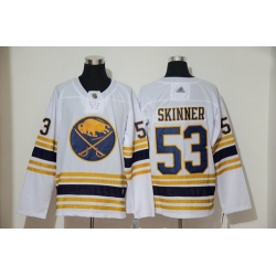 Sabres 53 Jeff Skinner White 50th Season Authentic Stitched Hockey Jersey