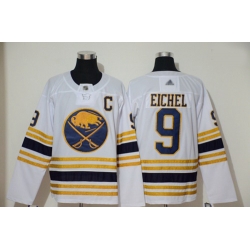 Sabres 9 Jack Eichel White 50th Season Authentic Stitched Hockey Jersey