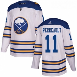 Youth Adidas Buffalo Sabres 11 Gilbert Perreault Authentic White 2018 Winter Classic NHL Jersey 