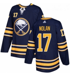 Youth Adidas Buffalo Sabres 17 Jordan Nolan Authentic Navy Blue Home NHL Jersey 