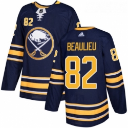 Youth Adidas Buffalo Sabres 82 Nathan Beaulieu Authentic Navy Blue Home NHL Jersey 