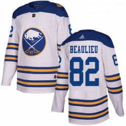 Youth Adidas Buffalo Sabres 82 Nathan Beaulieu Authentic White 2018 Winter Classic NHL Jersey 