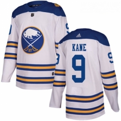 Youth Adidas Buffalo Sabres 9 Evander Kane Authentic White 2018 Winter Classic NHL Jersey 
